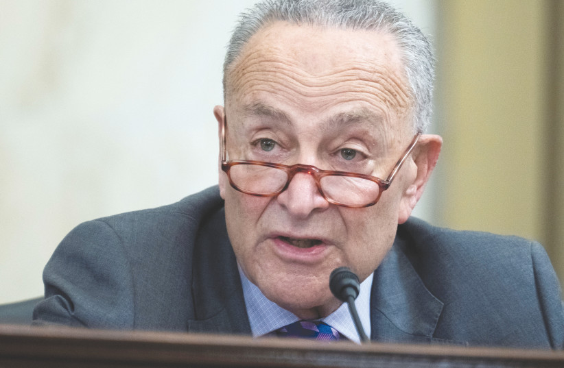  CURRENT US Senate Majority Leader Chuck Schumer is among the top Democrats who opposed the 2015 JCPOA. (photo credit: TOM WILLIAMS/POOL VIA REUTERS)