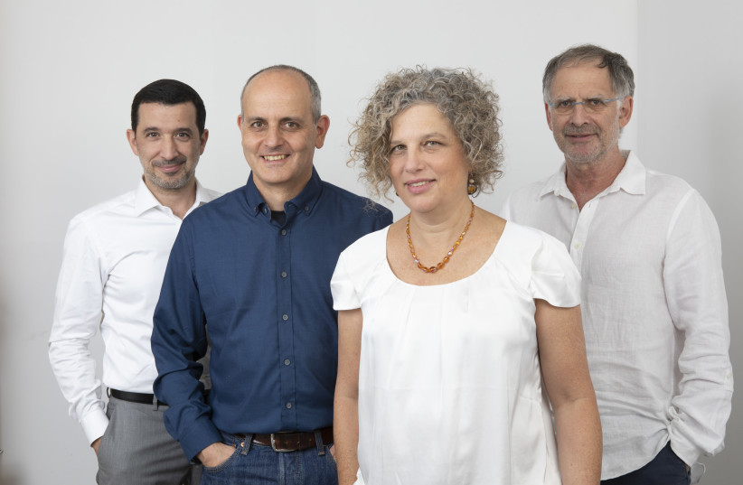   Pangea Biomed executive Eyal Schiff, Ranit Aharonov, Tuvik Beker and Emanuel Elalouf. (photo credit: Pangea Biomed)