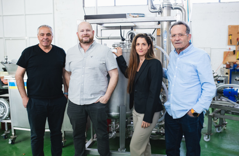  BioBetter co-founders. From left to right – Prof. Oded Shoseyov, Dr. Amit Yaari, Dr. Dana Yarden, Avi Tzur (credit: ALEXANDER SELEZNYOV)