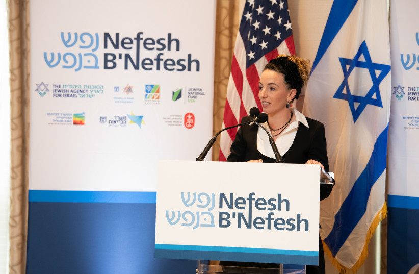  MK Idit Silman is seen at the MedEx event in New Jersey. (credit: NIR ARIELI)