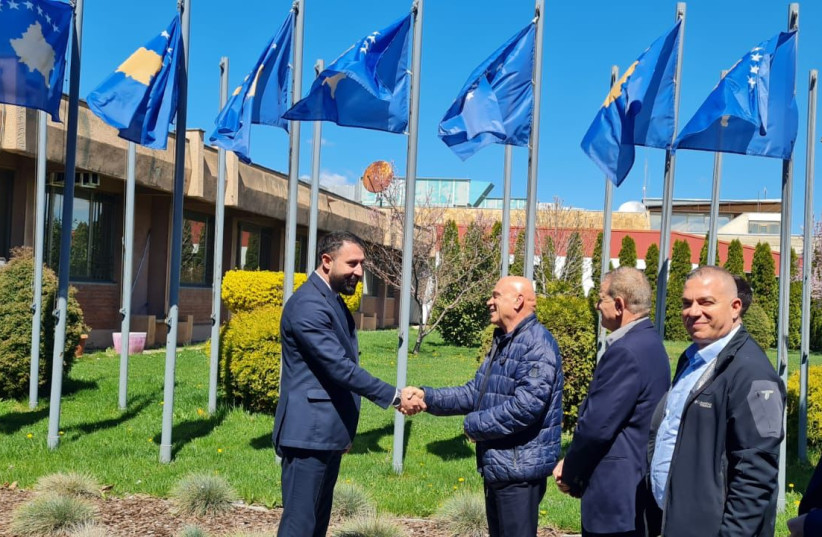  Regional Cooperation Minister Esawi Frej visiting Kosovo, April 12, 2022.  (photo credit: REGIONAL COOPERATION MINISTRY)