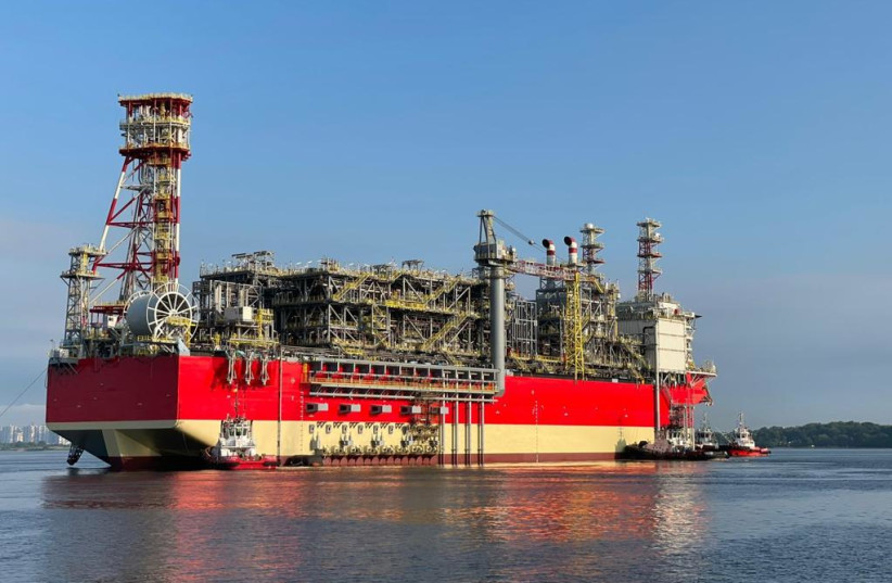  Energean's FPSO (Floating production storage and offloading) (photo credit: ENERGEAN)