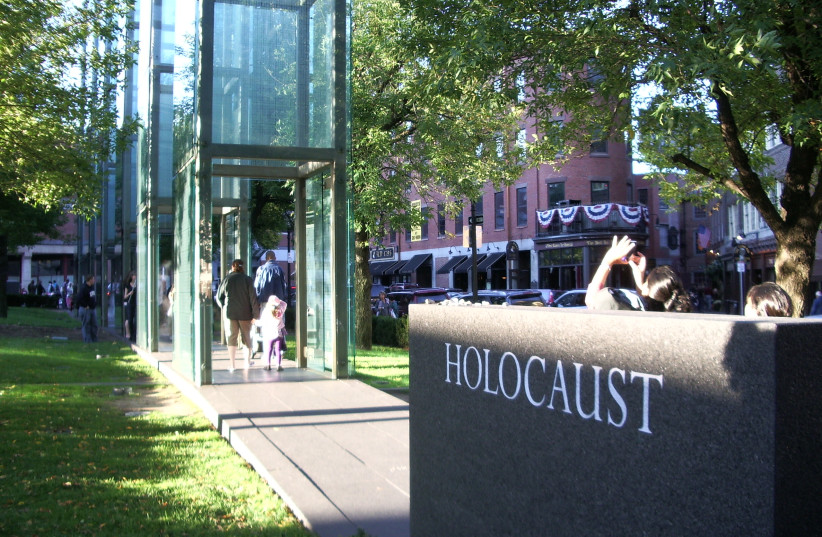  The New England Holocaust Memorial in Boston. (photo credit: ArtStuffMatters via Creative Commons/JTA)