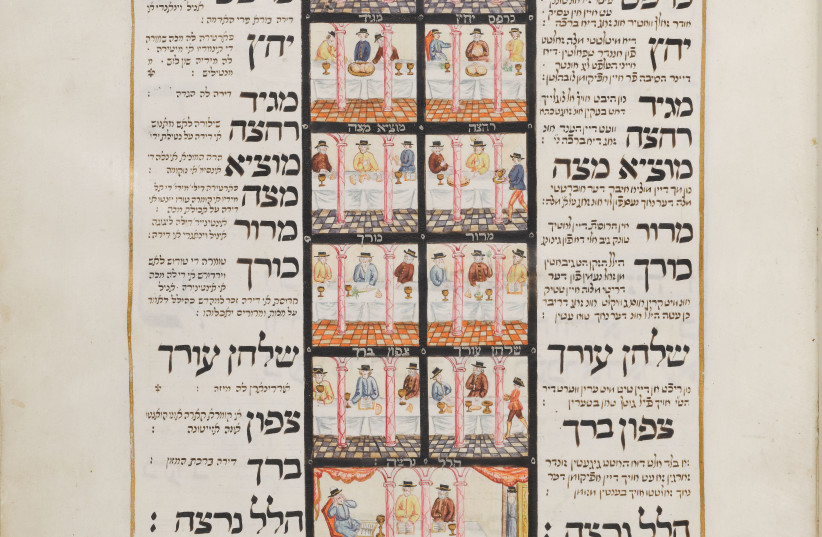   These centuries-old haggadahs are now available for download to use at your Passover seder. (credit: NATIONAL LIBRARY OF ISRAEL)
