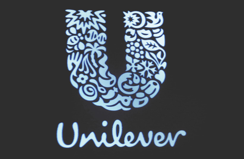  THE UNILEVER LOGO is displayed on a screen on the floor of the New York Stock Exchange (credit: BRENDAN MCDERMID/REUTERS)