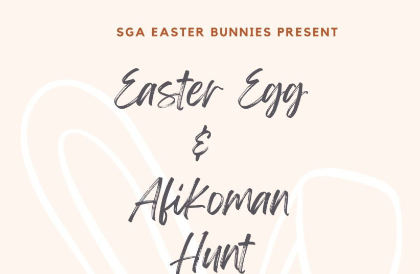  Easter egg and Afikoman hunt at Johns Hopkins April 18, 2022. (credit: SHAY ZAVDI)
