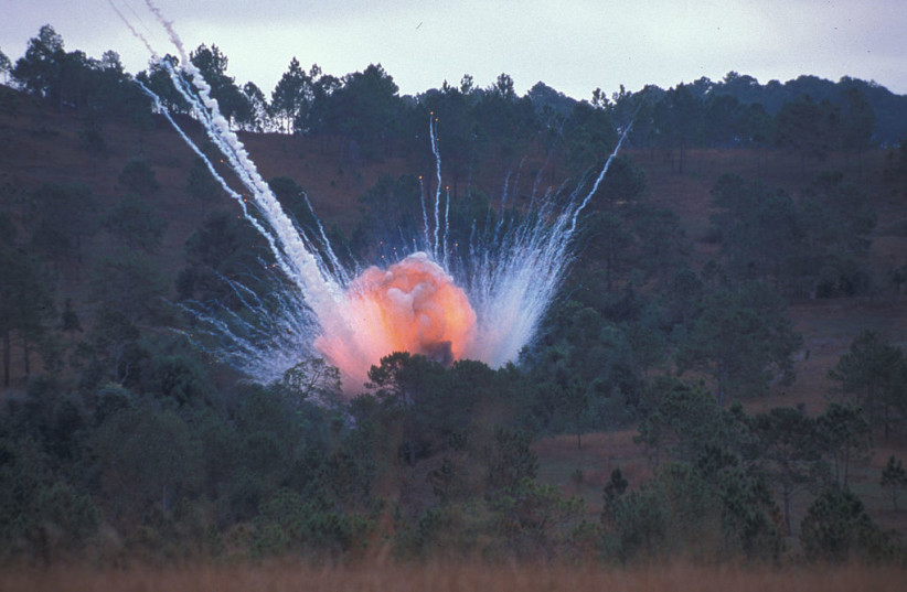  Landmine explosion, 2009 (Illustrative). (credit: Wikimedia Commons)