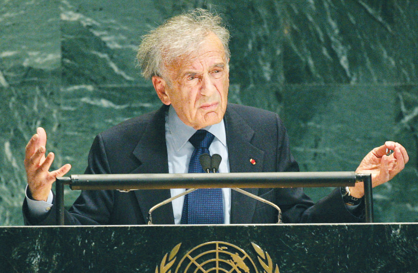  NOBEL PRIZE winner and Holocaust survivor Elie Wiesel speaks at a special session of the UN General Assembly in 2005. The teachers were amazed that their students knew little or nothing about the Holocaust.  (credit: REUTERS)