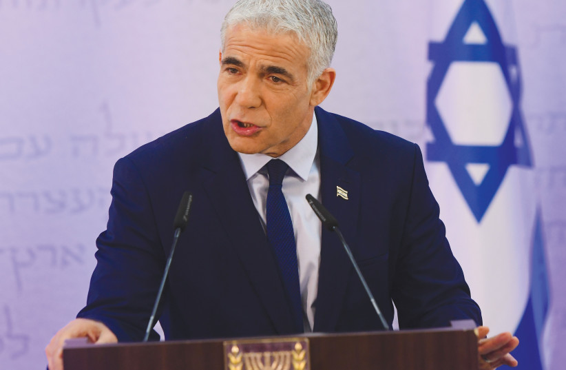 As recently as April 2021, current Foreign Minister Yair Lapid stated: ‘I’ll continue to fight for an Israeli recognition of the Armenian genocide.’  (photo credit: AVSHALOM SASSONI/FLASH90)