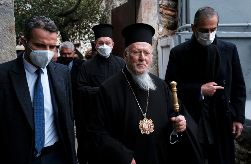  Ecumenical Patriarch Bartholomew I in Istanbul (photo credit: MURAD SEZER/REUTERS)