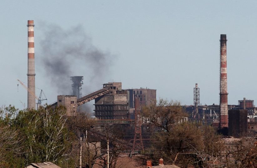  A view shows a plant of Azovstal Iron and Steel Works in Mariupol. (photo credit: REUTERS/ALEXANDER ERMOCHENKO)