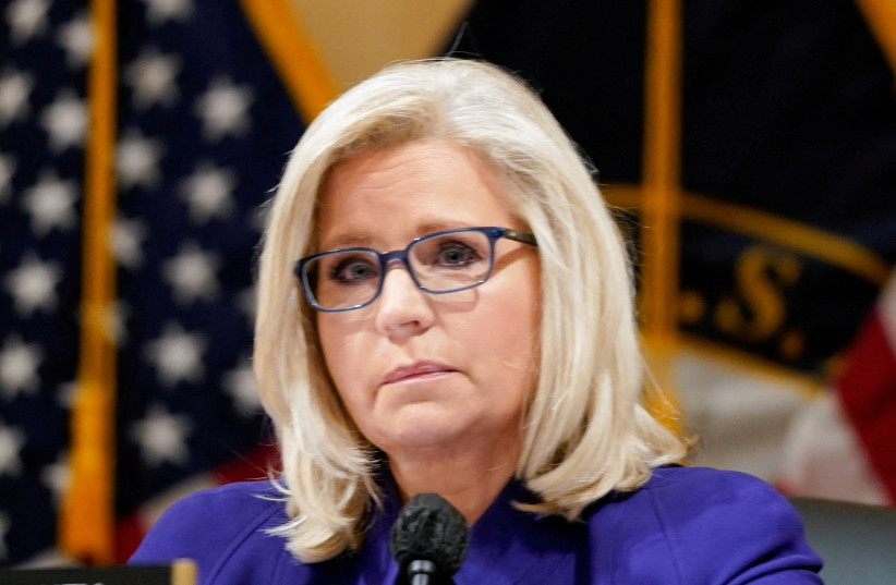 US Representative Liz Cheney (R-WY) is seen before a vote on a report recommending the US House of Representatives cite Steve Bannon for criminal contempt of Congress during a meeting on Capitol Hill in Washington, US, October 19, 2021. (credit: REUTERS/ELIZABETH FRANTZ/FILE PHOTO)