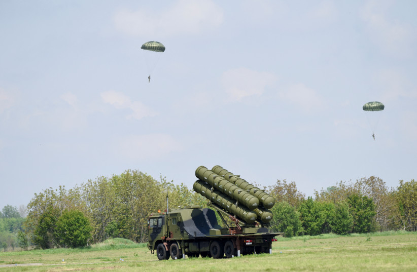  Chinese medium-range missile system FK-3, the latest weapon received by the Serbian Army, is seen during a demonstration of Serbian Army's air defence capabilities, ''Shield 2022'', at the military airport ''Colonel-pilot Milenko Pavlovic'' in Batajnica, near Belgrade, Serbia, April 30, 2022.  (credit:  REUTERS/ZORANA JEVTIC)
