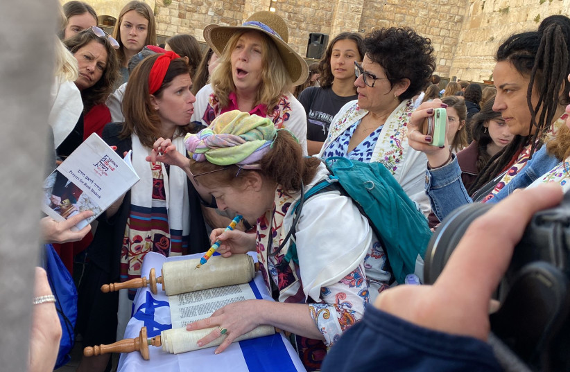  Women of the Wall prayer event for Rosh Hodesh Iyar, May 2, 2022 (photo credit: COURTESY WOMEN OF THE WALL)