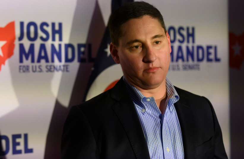  Republican U.S. Senate candidate Josh Mandel concedes defeat at an election night gathering in the state primary, Beachwood, Ohio, May 3, 2022.  (photo credit: JEFF SWENSEN / GETTY IMAGES NORTH AMERICA / AFP)