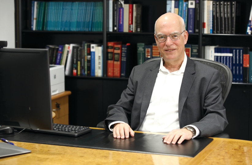  Tel Aviv University President Ariel Porat in his office. (photo credit: ALONI MOR)