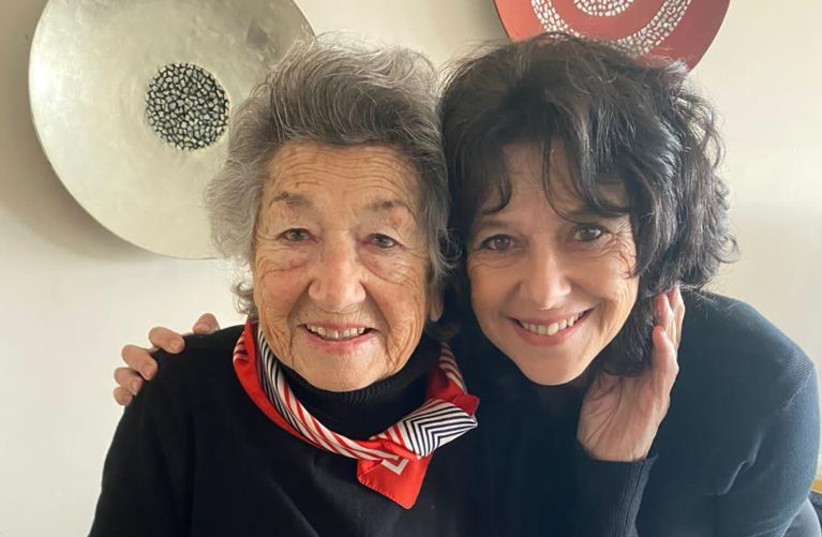  Ella Blumenthal at her 100th birthday celebration with her daughter, Evelyn Kaplan. (credit: Evelyn Kaplan)