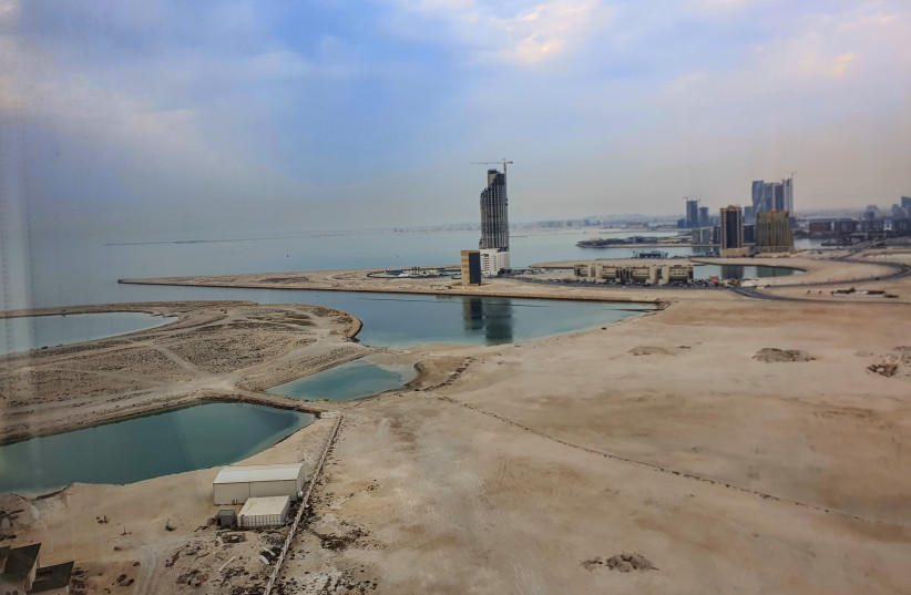  EXTENSIVE COASTAL development in Manama.  (photo credit: Noam Bedein, #MiddleEastEcotourism)