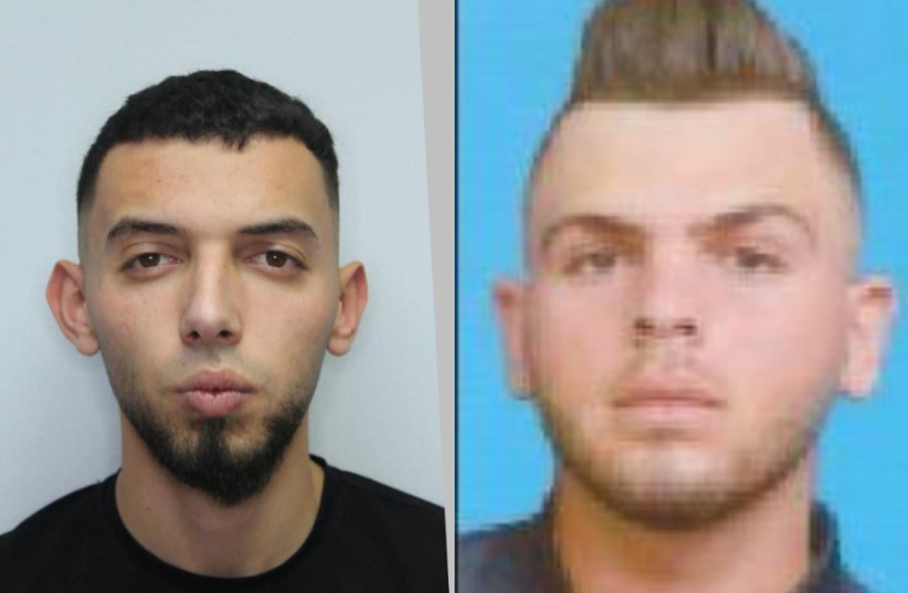  Suspects for the Elad ax terrorist attack,  20-year-old Tzabahi Abu Shakir (Left) and 19 year-old Assad al-Rafai (Right). (photo credit: Israel Police/Composite image by Jerusalem Post Staff)