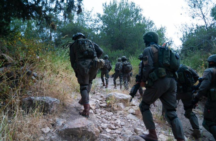  IDF search for the two terrorists who murdered three people in Elad on Independence Day. (photo credit: IDF SPOKESPERSON'S UNIT)