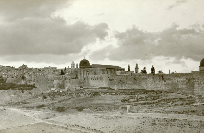  A PANORAMA of Jerusalem in the early 20th century. (photo credit: American Colony/National Photo Archive)