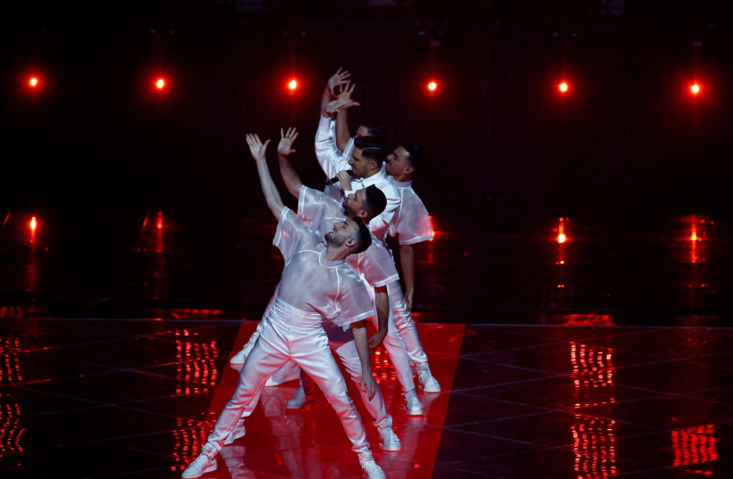 Michael Ben David from Israel performs?during the second semi-final of the 2022 Eurovision Song Contest in Turin, Italy May 12, 2022. (photo credit: REUTERS/YARA NARDI)