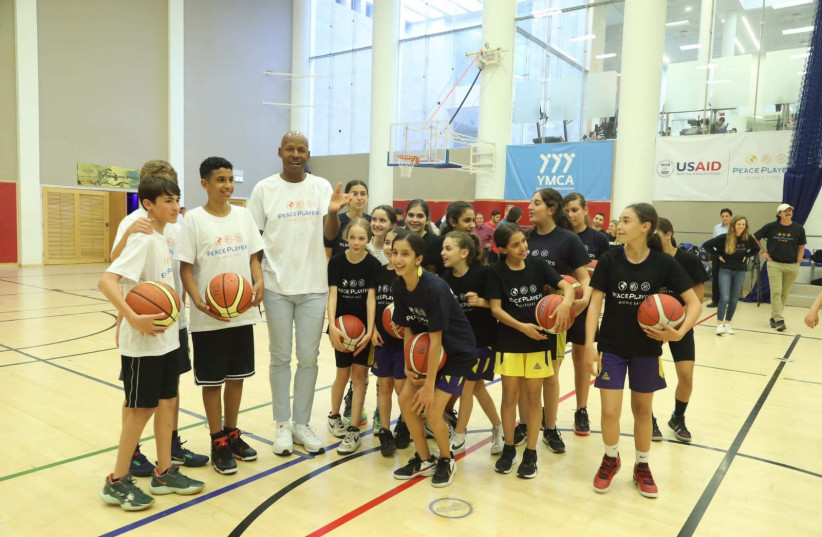  NBA legend Ray Allen attends the Peace Players Middle East initiative at the YMCA. (photo credit: MARC ISRAEL SELLEM)