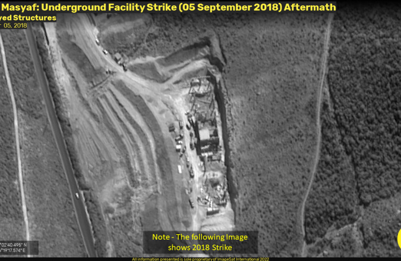  Underground facility strike aftermath, September 5, 2018.  (photo credit: IMAGESAT INTERNATIONAL (ISI))