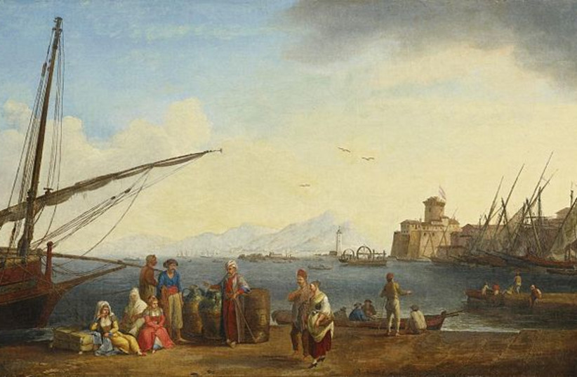  Der Hafen von Livorno II by Jakob Philipp Hackert. (photo credit: Wikimedia Commons)