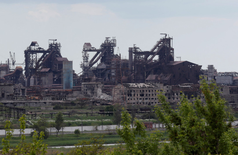  A view shows a plant of Azovstal Iron and Steel Works during Ukraine-Russia conflict in the southern port city of Mariupol, Ukraine May 15, 2022. (photo credit: REUTERS/ALEXANDER ERMOCHENKO)