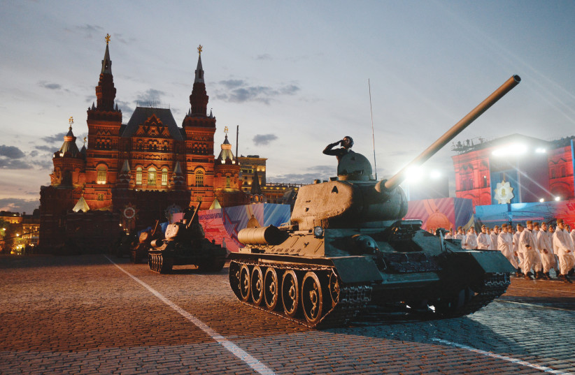  MARKING VICTORY Day in Moscow’s Red Square (photo credit: Host photo agency/RIA Novosti via Getty Images)
