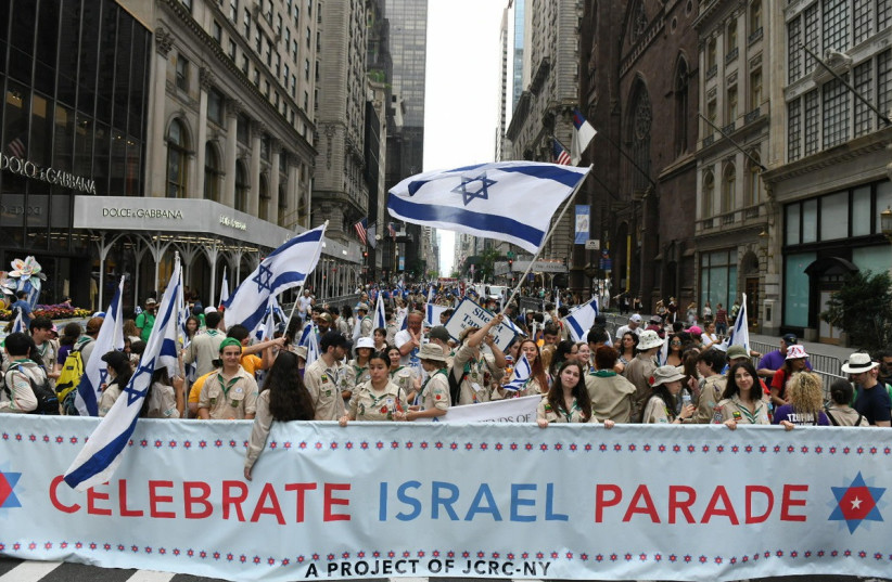 Celebrate Israel parade 2022 in Manhattan ,New York, May 22, 2022. (credit: Shulamit Seidler-Feller, courtesy of UJA-Federation of New York)