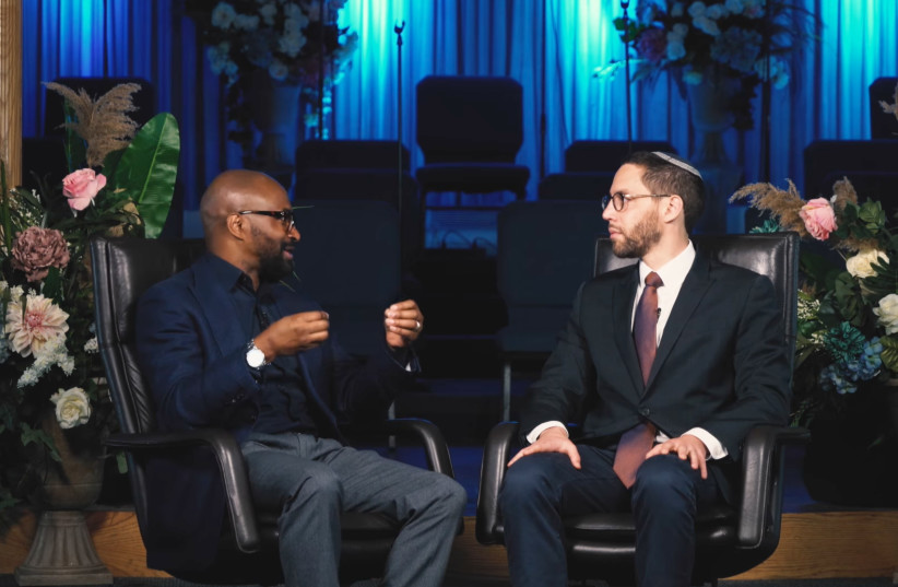  Pastor Chris Harris, who leads two Church of God in Christ congregations in Chicago, and Rabbi Ari Hart of the Orthodox Skokie Valley Agudath Jacob Synagogue teamed up for a shmita debt relief fundraiser. (photo credit: Screenshot from Facebook/JTA)