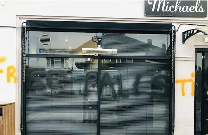 Israeli-owned eatery in London hit with 'free Palestine' graffiti - Vimarsana News