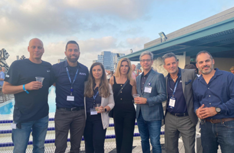  The Acronis team on the roof of Publica Herzliya on May 25, 2022. (photo credit: PR)