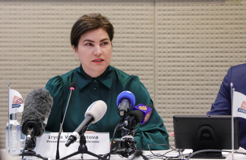  Ukraine's top prosecutor Iryna Venediktova speaks during a news conference after a meeting at the International Criminal Court to discuss investigations into alleged war crimes amid Russia's invasion of Ukraine, in The Hague, Netherlands May 31, 2022. (credit: REUTERS/EVA PLEVIER)