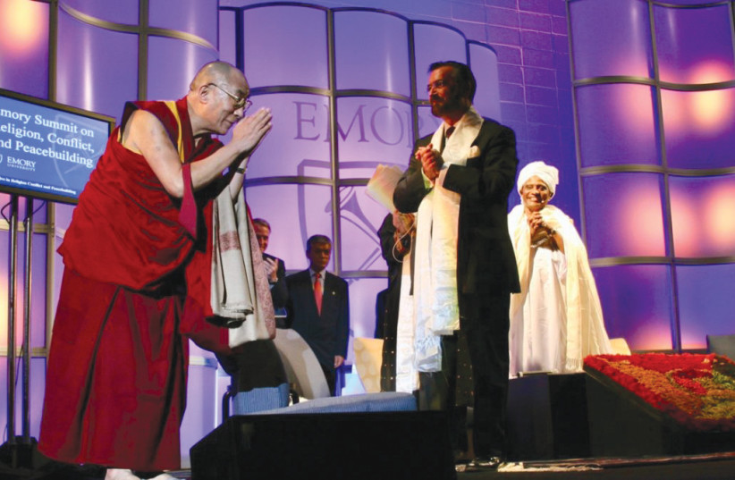  Rabbi Rosen with the Dalai Lama at Emory University for a gathering of religious leaders to discuss how they may work together to reduce violent conflict and build peaceful, pluralistic societies. (credit: COURTESY RABBI ROSEN)