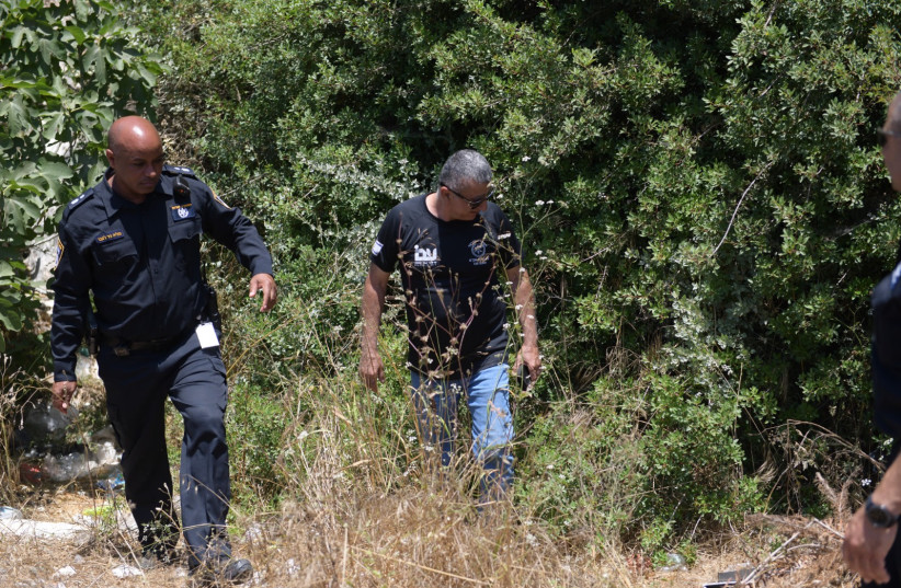  Police officers and volunteers search for Sapir Nahum, 24, who disappeared on June 2, 2022. (credit: ISRAEL POLICE SPOKESPERSON'S UNIT)