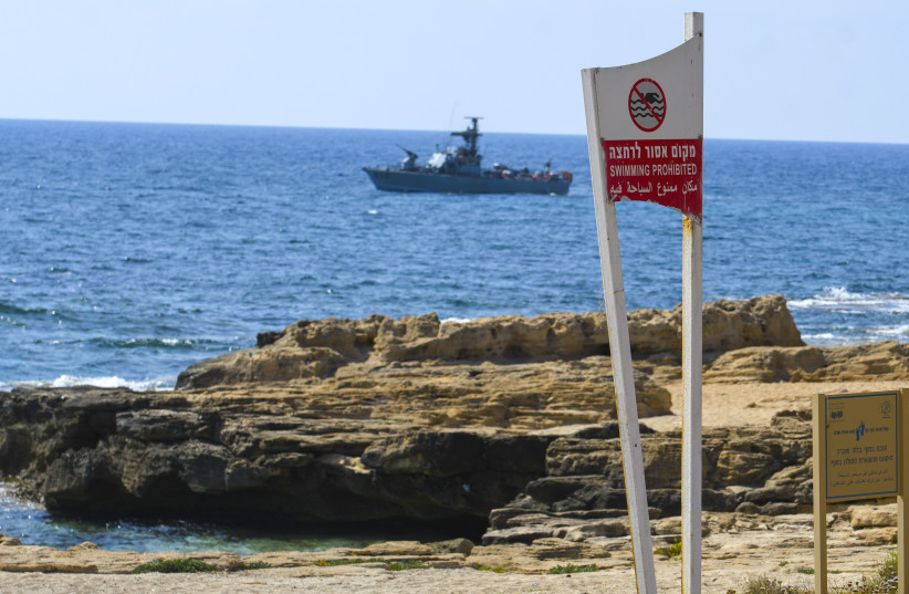 IDF soldiers seen on a boat at the beach of Rosh Hanikra, on June 6, 2022 (credit: AVI MOR/FLASH90)
