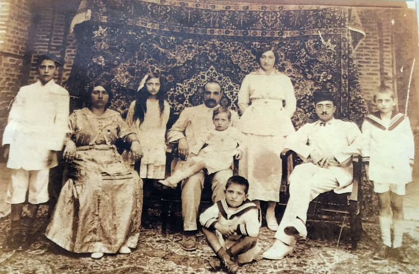  EZRA & MASOUDA SASSOON and family, Baghdad, 1919. (photo credit: Sassoon family)