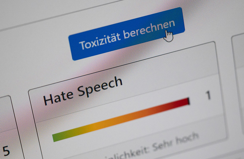  Hate speech (illustrative). (credit: Sebastian Gollnow/picture alliance via Getty Images)
