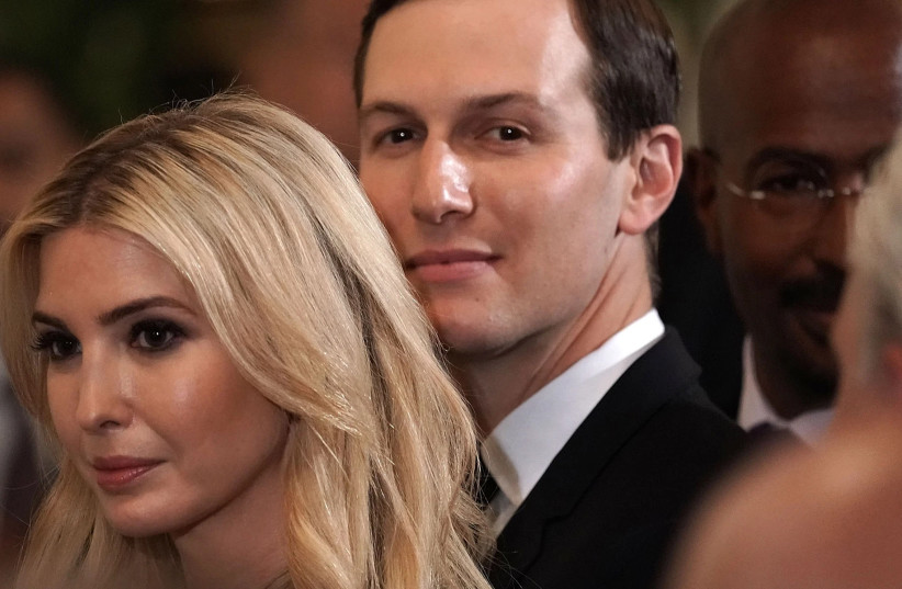  Senior adviser and daughter Ivanka Trump and senior adviser and son-in-law Jared Kushner attend a summit at the East Room of the White House May 18, 2018. (credit: Alex Wong/Getty Images)