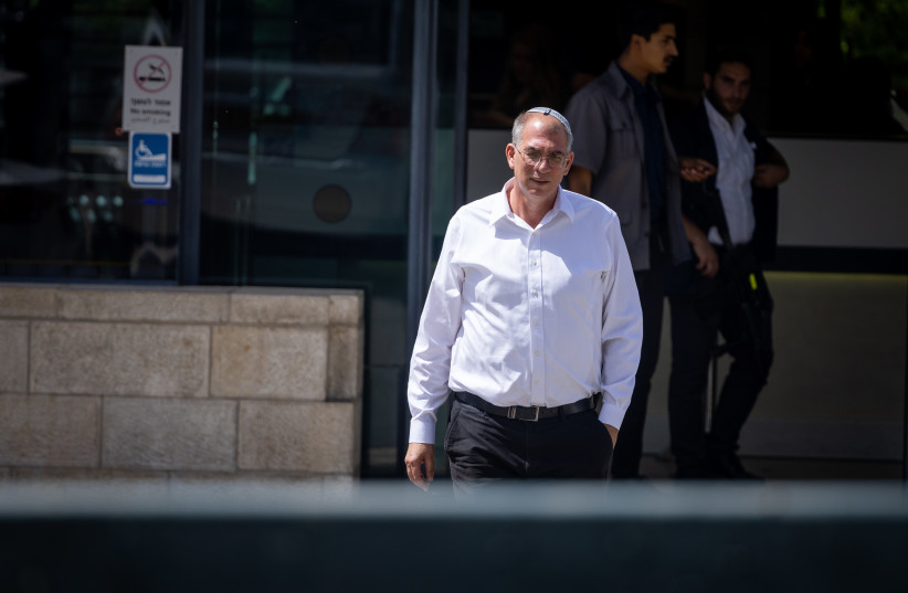  Yamina MK Nir Orbach seen leaving the PM's office in Jerusalem, where he met with Israeli Prime Minister Naftali Bennett, June 12, 2022. (photo credit: YONATAN SINDEL/FLASH90)