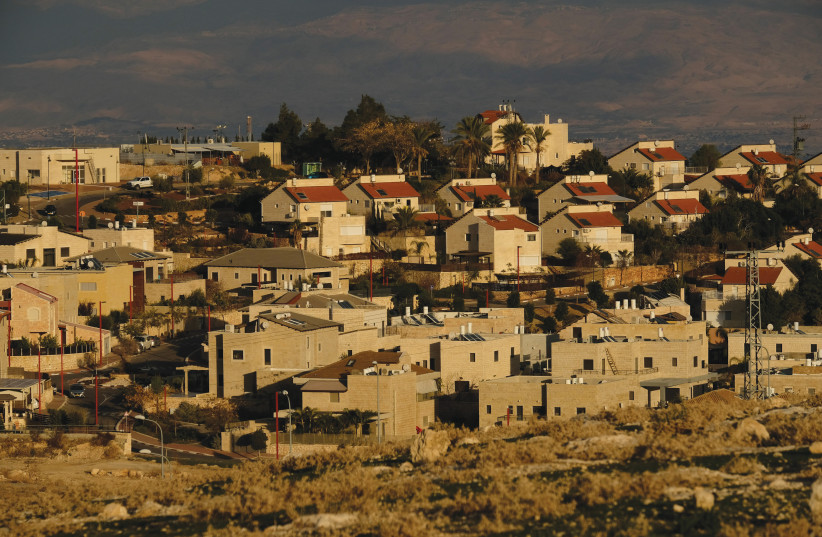  A VIEW OF homes in the city of Ma’aleh Adumim in the West Bank. (photo credit: YANIV NADAV/FLASH90)