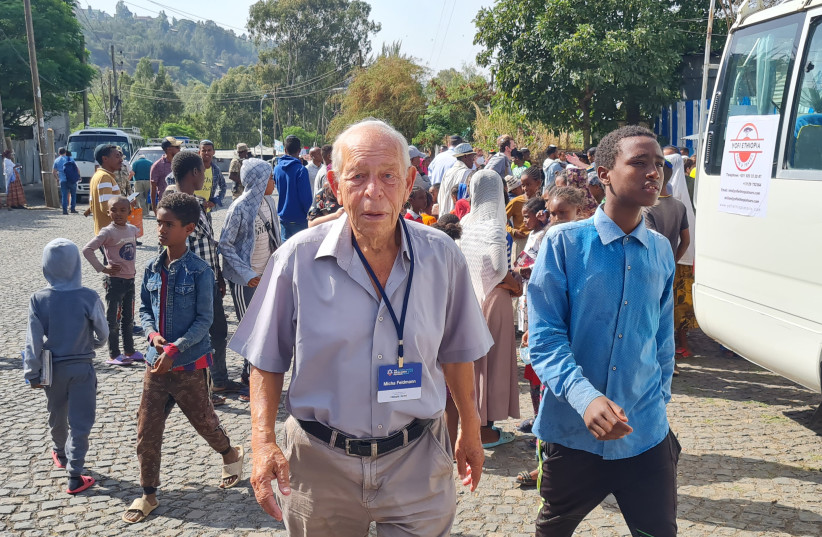  Micha Feldmann, the Jewish Agency for Israel’s first representative in Ethiopia, walks outside the Hatikvah Synagogue in Gondar, Ethiopia, May 31, 2022. (credit: CNAAN LIPHSHIZ/JTA)
