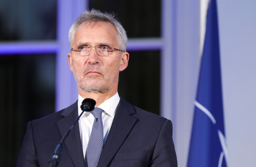 NATO Secretary-General Jens Stoltenberg attends a press conference after a meeting to prepare the upcoming Madrid summit of the alliance, in The Hague, Netherlands, June 14, 2022. (credit: REUTERS/EVA PLEVIER)