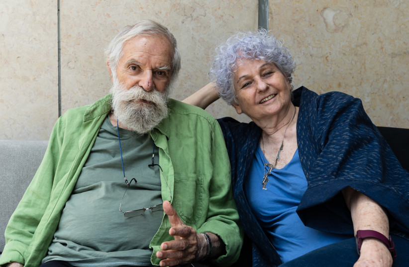 Israeli photographer Micha Bar-Am and his wife, Orna, who created a monumental archive of his work on June 12, 2022. (credit: GIL MEZUMAN)