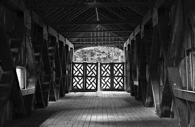  WE STOPPED by the gray wooden covered bridge (Illustrative). (photo credit: Tony Fischer/Flickr)