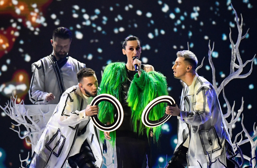  Participant Go_A of Ukraine performs during the final of the 2021 Eurovision Song Contest in Rotterdam, Netherlands, May 22, 2021. (credit: PIROSCHKA VAN DE WOUW/REUTERS)