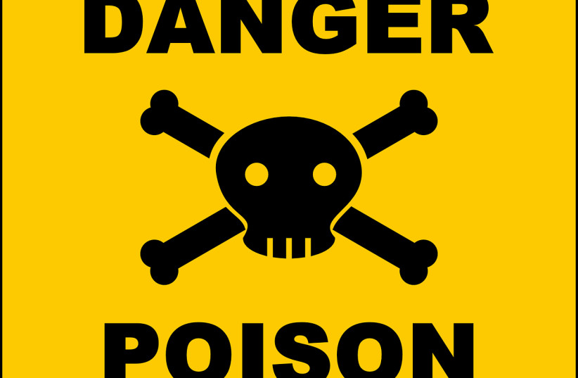  Danger, poison (Illustrative). (photo credit: PIXABAY)